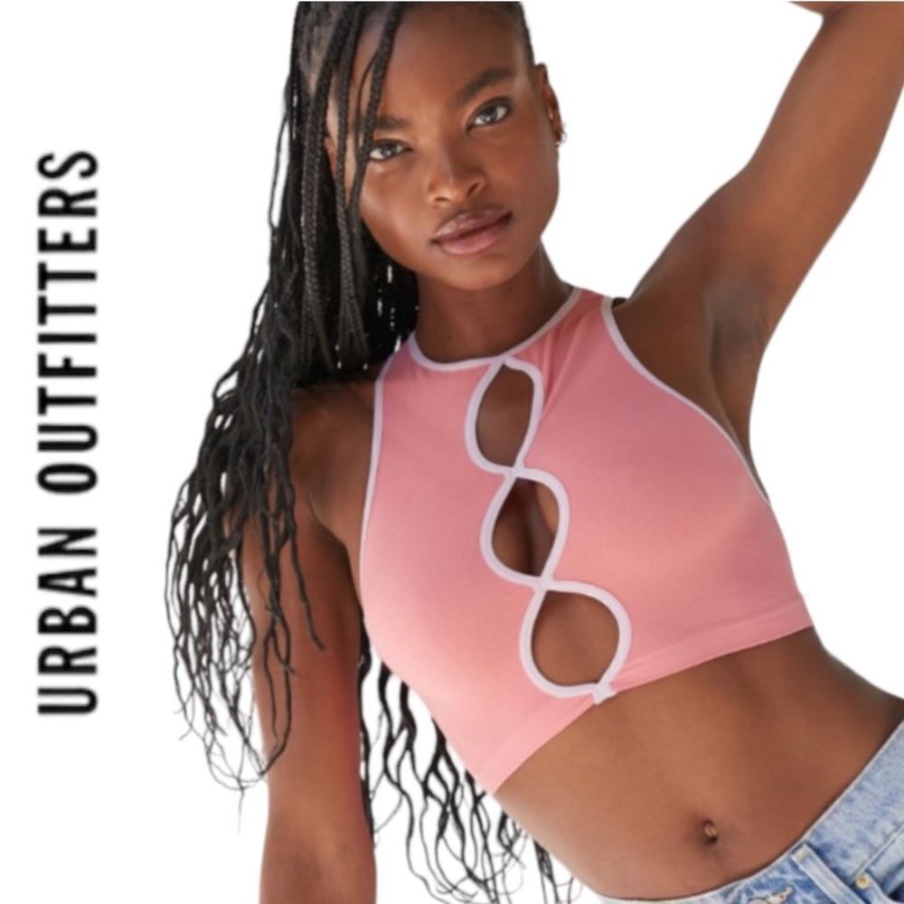 NEW Out From Under Urban Outfitters Violetta Pink Seamless Cutout Bra Top XS S